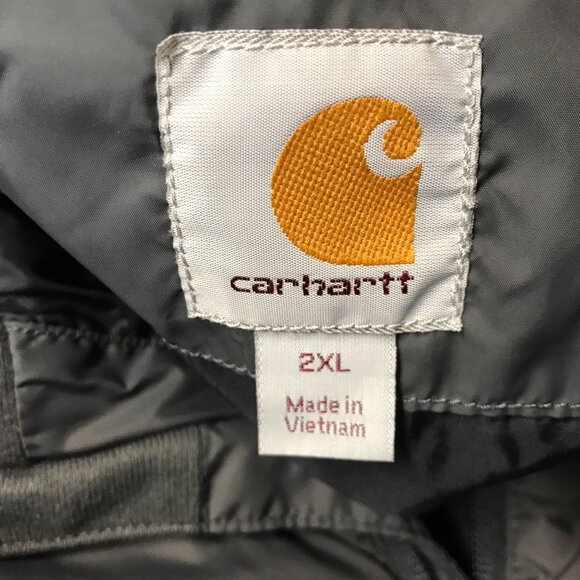CARHARTT Rain Defender Insulated Jacket Gray Relaxed Fit Jacket MENS LARGE - Picture 7 of 7